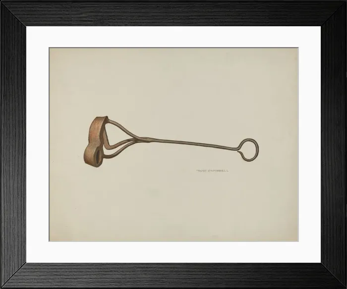 Framed Print : Branding Iron, 1935 / 1942. Creator: Rose Campbell-Gerke Framed Print : Branding Iron, 1935 / 1942. Creator: Rose Campbell-Gerke