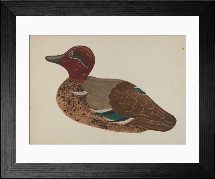 Framed Print : Decoy Duck, c. 1938. Creator: Rose Campbell-Gerke Framed Print : Decoy Duck, c. 1938. Creator: Rose Campbell-Gerke