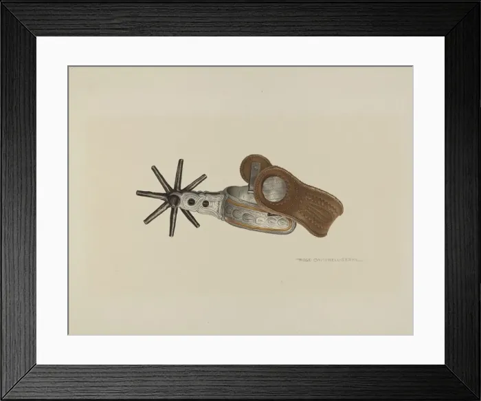 Framed Print : Spur and Rowel, 1935 / 1942. Creator: Rose Campbell-Gerke Framed Print : Spur and Rowel, 1935 / 1942. Creator: Rose Campbell-Gerke