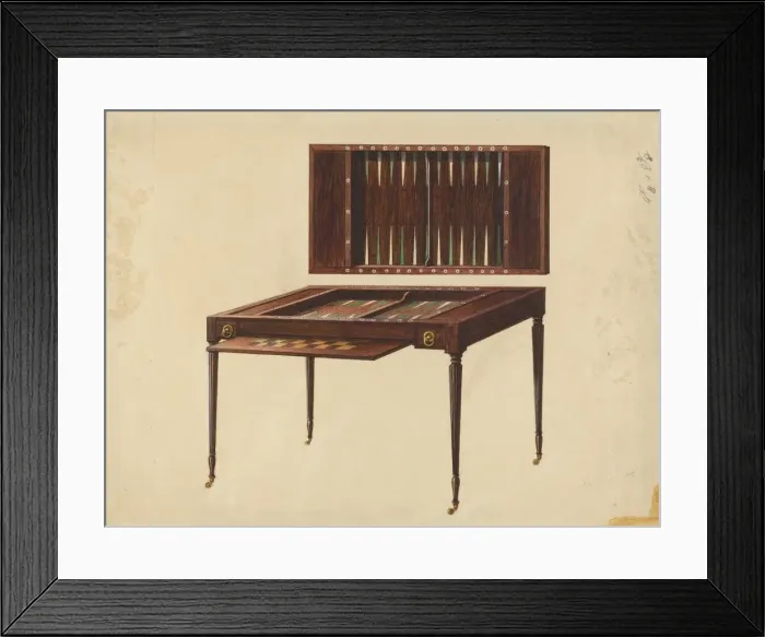 Framed Print : Gaming Table, 1935 / 1942. Creator: Ferdinand Cartier Framed Print : Gaming Table, 1935 / 1942. Creator: Ferdinand Cartier