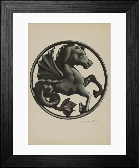 Framed Print : Portion of Fence, c. 1941. Creator: Rose Campbell-Gerke Framed Print : Portion of Fence, c. 1941. Creator: Rose Campbell-Gerke