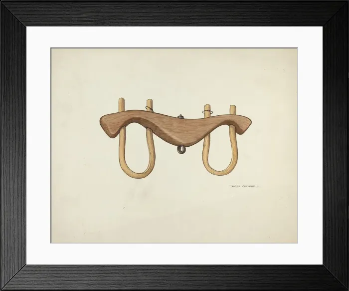 Framed Print : Yoke for Oxen, 1935 / 1942. Creator: Rose Campbell-Gerke Framed Print : Yoke for Oxen, 1935 / 1942. Creator: Rose Campbell-Gerke