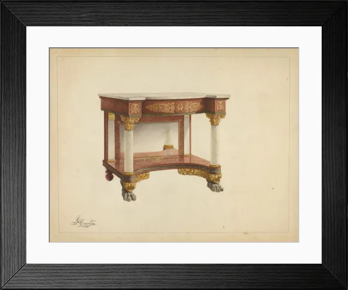 Framed Print : Console Table, c. 1953. Creator: Ferdinand Cartier Framed Print : Console Table, c. 1953. Creator: Ferdinand Cartier