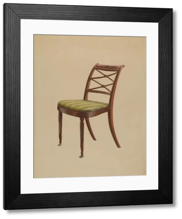 Framed Print : Side Chair, 1935 / 1942. Creator: Ferdinand Cartier Framed Print : Side Chair, 1935 / 1942. Creator: Ferdinand Cartier