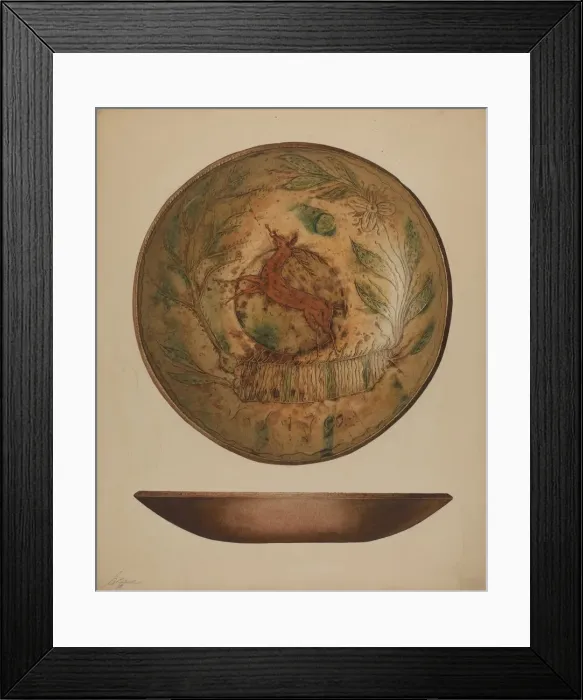 Framed Print : Pa. German Plate, c. 1939. Creator: Giacinto Capelli Framed Print : Pa. German Plate, c. 1939. Creator: Giacinto Capelli