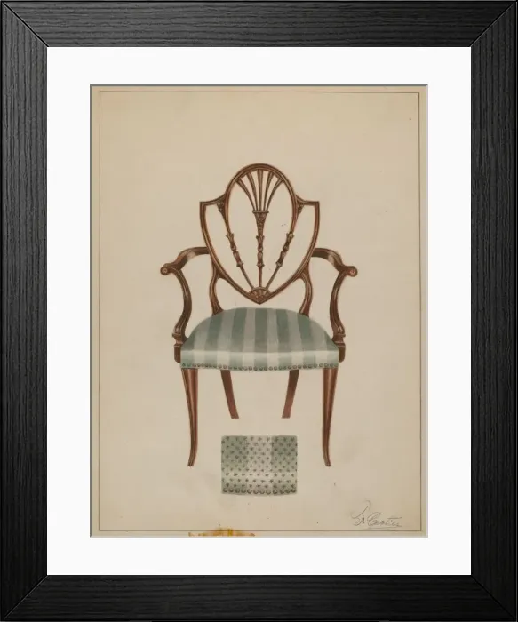Framed Print : Armchair, 1935 / 1942. Creator: Ferdinand Cartier Framed Print : Armchair, 1935 / 1942. Creator: Ferdinand Cartier