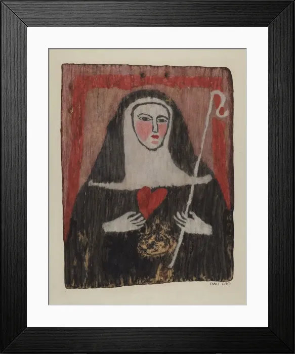 Framed Print : Santo Retablo, c. 1939. Creator: Emile Cero Framed Print : Santo Retablo, c. 1939. Creator: Emile Cero