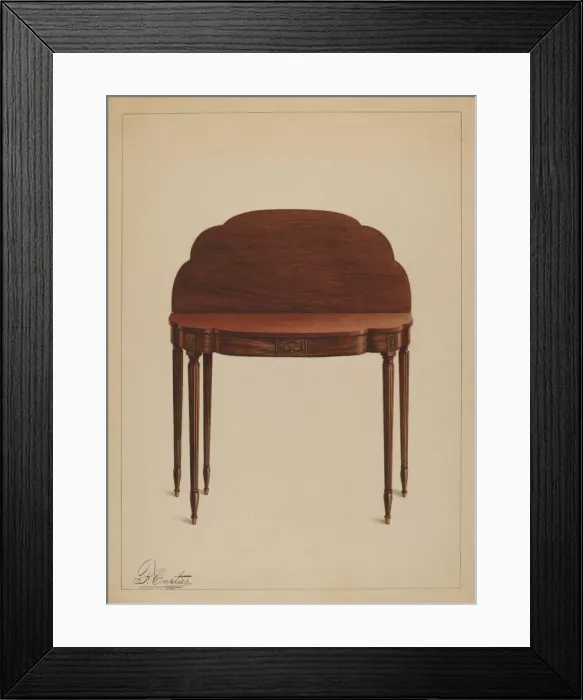 Framed Print : Card Table, 1937. Creator: Ferdinand Cartier Framed Print : Card Table, 1937. Creator: Ferdinand Cartier