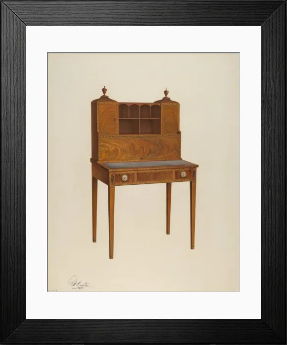 Framed Print : Desk, 1940. Creator: Ferdinand Cartier Framed Print : Desk, 1940. Creator: Ferdinand Cartier