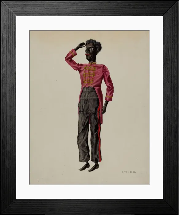 Framed Print : Bell Hop Marionette, c. 1938. Creator: Emile Cero