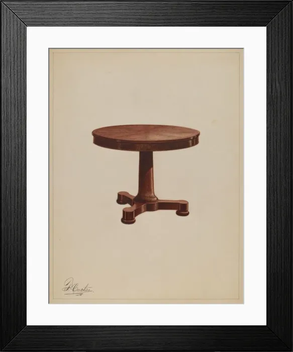 Framed Print : Tilt Table, c. 1937. Creator: Ferdinand Cartier Framed Print : Tilt Table, c. 1937. Creator: Ferdinand Cartier