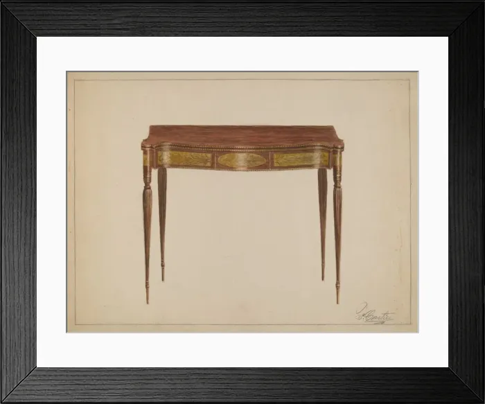 Framed Print : Card Table, 1935 / 1942. Creator: Ferdinand Cartier Framed Print : Card Table, 1935 / 1942. Creator: Ferdinand Cartier