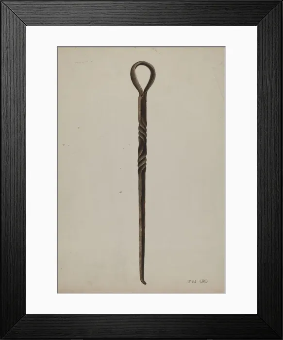 Framed Print : Rope Making Tool, c. 1938. Creator: Emile Cero Framed Print : Rope Making Tool, c. 1938. Creator: Emile Cero