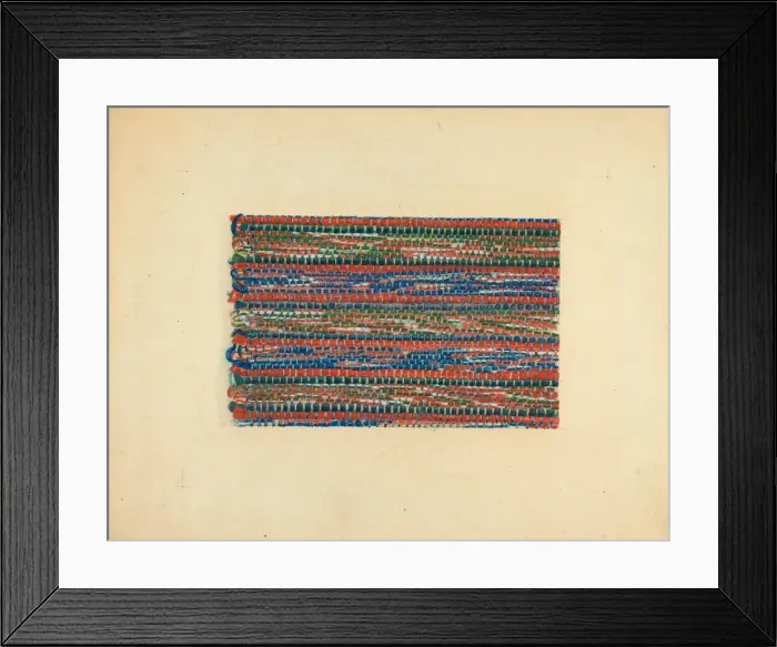 Framed Print : Shaker Rug Strip, c. 1936. Creator: Lucille Chabot Framed Print : Shaker Rug Strip, c. 1936. Creator: Lucille Chabot
