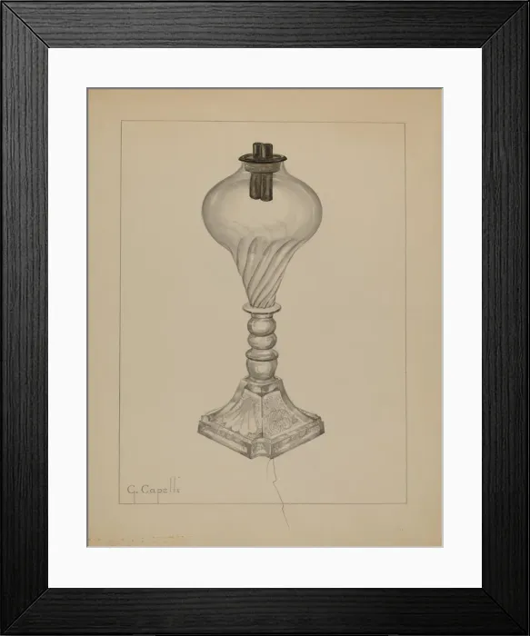 Framed Print : Lamp, c. 1937. Creator: Giacinto Capelli Framed Print : Lamp, c. 1937. Creator: Giacinto Capelli