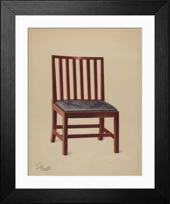 Framed Print : Side Chair, 1937. Creator: Ferdinand Cartier Framed Print : Side Chair, 1937. Creator: Ferdinand Cartier