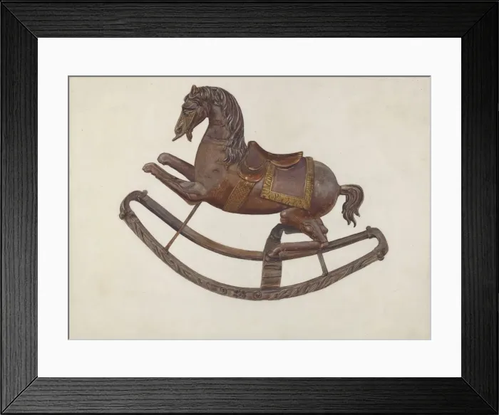 Framed Print : Rocking Horse, 1935 / 1942. Creator: Lucille Chabot Framed Print : Rocking Horse, 1935 / 1942. Creator: Lucille Chabot