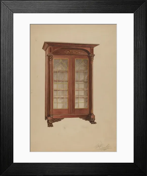 Framed Print : China Cabinet, 1936. Creator: Ferdinand Cartier Framed Print : China Cabinet, 1936. Creator: Ferdinand Cartier