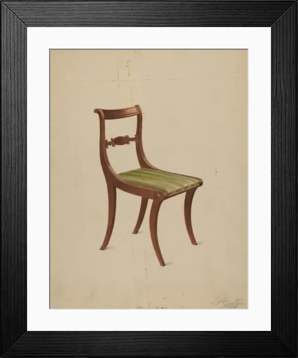 Framed Print : Side Chair, c. 1936. Creator: Ferdinand Cartier Framed Print : Side Chair, c. 1936. Creator: Ferdinand Cartier