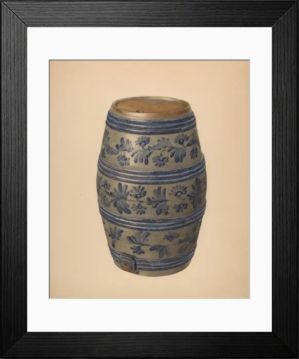 Framed Print : Water or Wine Keg, c. 1940. Creator: Giacinto Capelli Framed Print : Water or Wine Keg, c. 1940. Creator: Giacinto Capelli