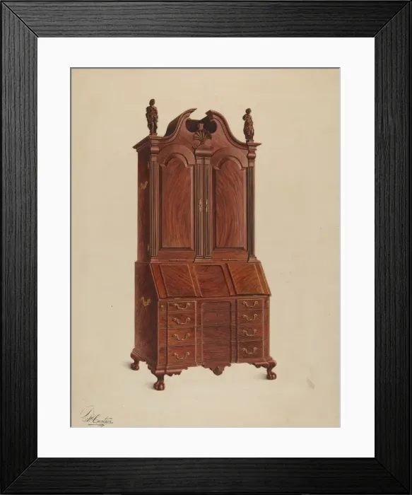 Framed Print : Cabinet-top Desk Secretary, 1937. Creator: Ferdinand Cartier Framed Print : Cabinet-top Desk Secretary, 1937. Creator: Ferdinand Cartier