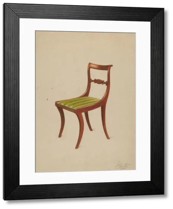Framed Print : Side Chair, 1936. Creator: Ferdinand Cartier Framed Print : Side Chair, 1936. Creator: Ferdinand Cartier