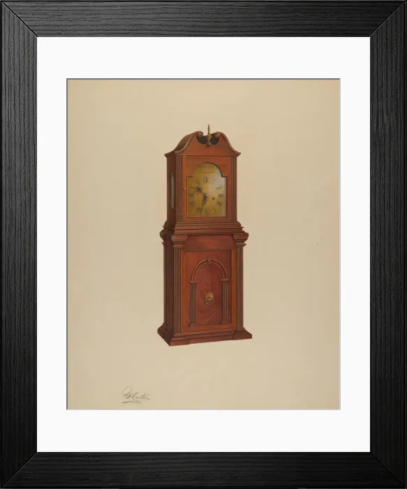 Framed Print : Shelf Clock, c. 1940. Creator: Ferdinand Cartier Framed Print : Shelf Clock, c. 1940. Creator: Ferdinand Cartier