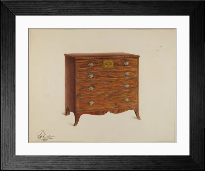 Framed Print : Chest of Drawers, c. 1938. Creator: Ferdinand Cartier Framed Print : Chest of Drawers, c. 1938. Creator: Ferdinand Cartier