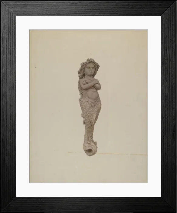 Framed Print : Figurehead: Mermaid, c. 1942. Creator: Lucille Chabot Framed Print : Figurehead: Mermaid, c. 1942. Creator: Lucille Chabot