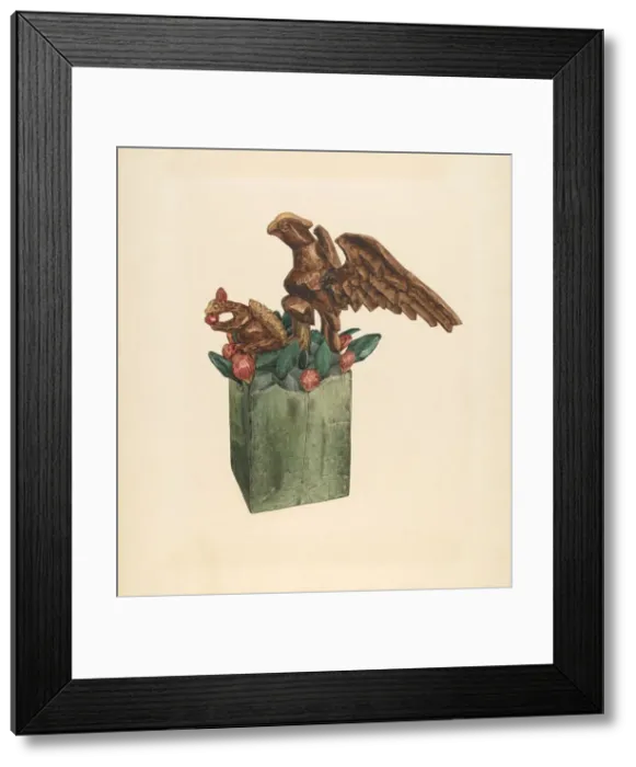 Framed Print : Squirrel and Eagle, c. 1939. Creator: Giacinto Capelli