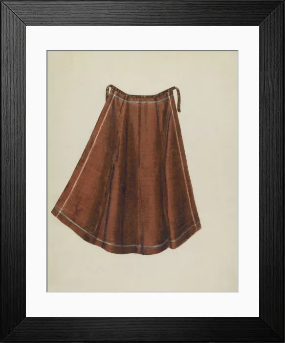 Framed Print : Shaker Work Apron, c. 1936. Creator: Lucille Chabot