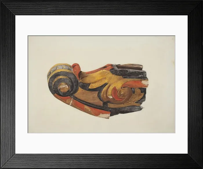 Framed Print : Ships Billethead, c. 1939. Creator: Lucille Chabot Framed Print : Ships Billethead, c. 1939. Creator: Lucille Chabot