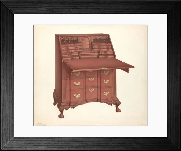 Framed Print : Desk, c. 1941. Creator: Ferdinand Cartier Framed Print : Desk, c. 1941. Creator: Ferdinand Cartier