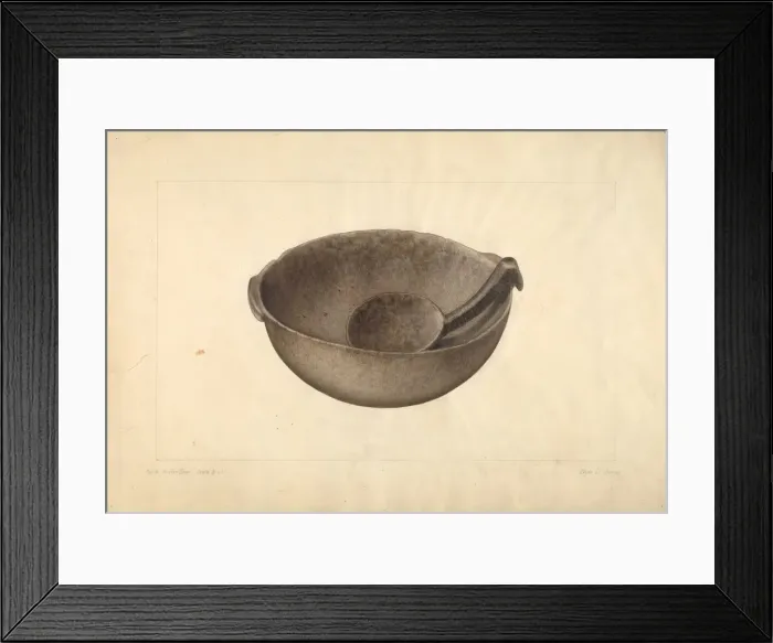 Framed Print : Maple Butter Bowl, 1935 / 1942. Creator: Clyde L. Cheney Framed Print : Maple Butter Bowl, 1935 / 1942. Creator: Clyde L. Cheney