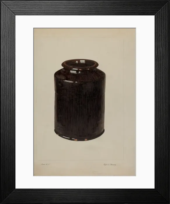 Framed Print : Jar, c. 1938. Creator: Clyde L. Cheney Framed Print : Jar, c. 1938. Creator: Clyde L. Cheney
