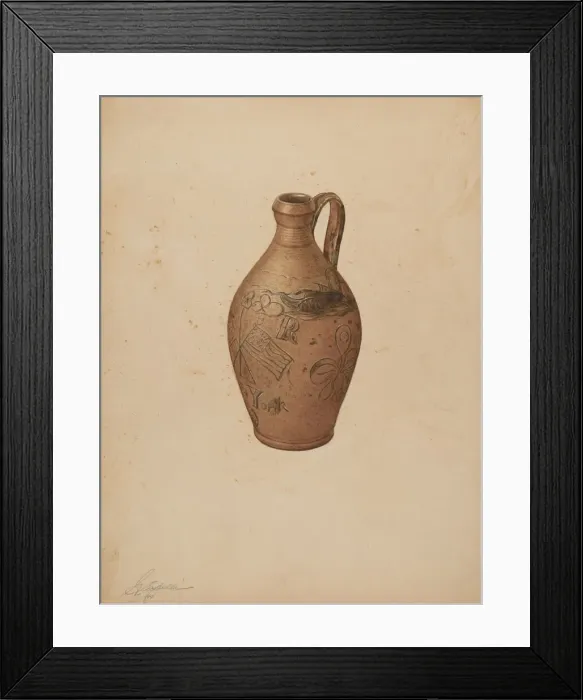 Framed Print : Jug, c. 1940. Creator: Giacinto Capelli Framed Print : Jug, c. 1940. Creator: Giacinto Capelli