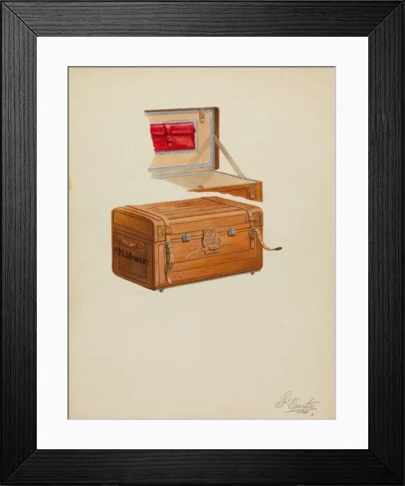 Framed Print : Trunk, c. 1936. Creator: Ferdinand Cartier Framed Print : Trunk, c. 1936. Creator: Ferdinand Cartier