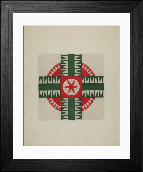 Framed Print : Quilt, c. 1938. Creator: Clyde L. Cheney Framed Print : Quilt, c. 1938. Creator: Clyde L. Cheney