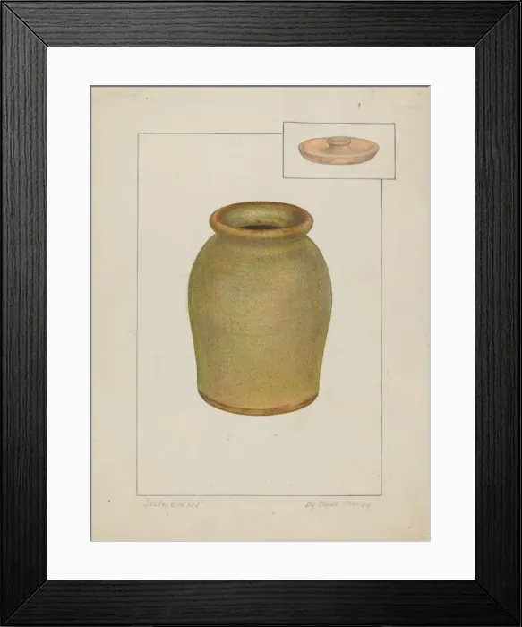 Framed Print : Preserve Jar, 1935 / 1942. Creator: Clyde L. Cheney Framed Print : Preserve Jar, 1935 / 1942. Creator: Clyde L. Cheney