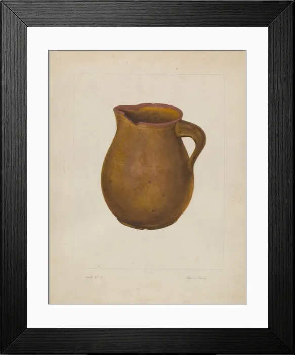 Framed Print : Earthen Pitcher, 1935 / 1942. Creator: Clyde L. Cheney Framed Print : Earthen Pitcher, 1935 / 1942. Creator: Clyde L. Cheney