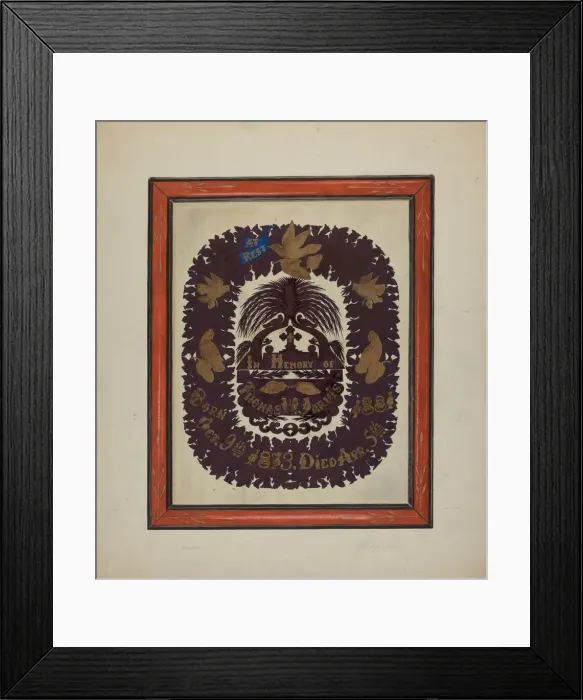 Framed Print : Framed Paper Cutting, c. 1938. Creator: Clyde L. Cheney Framed Print : Framed Paper Cutting, c. 1938. Creator: Clyde L. Cheney