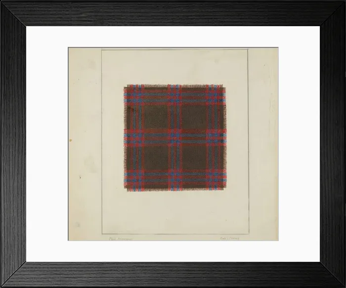 Framed Print : Plaid Homespun, 1935 / 1942. Creator: Clyde L. Cheney Framed Print : Plaid Homespun, 1935 / 1942. Creator: Clyde L. Cheney