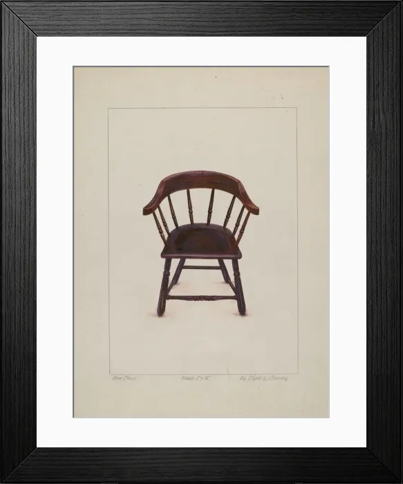 Framed Print : Armchair, 1935 / 1942. Creator: Clyde L. Cheney Framed Print : Armchair, 1935 / 1942. Creator: Clyde L. Cheney