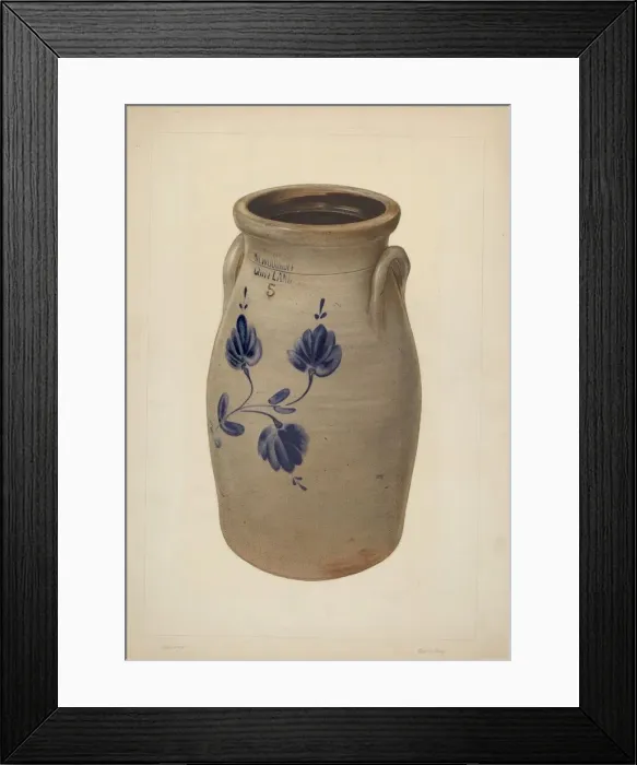 Framed Print : Five Gallon Churn, c. 1938. Creator: Clyde L. Cheney Framed Print : Five Gallon Churn, c. 1938. Creator: Clyde L. Cheney