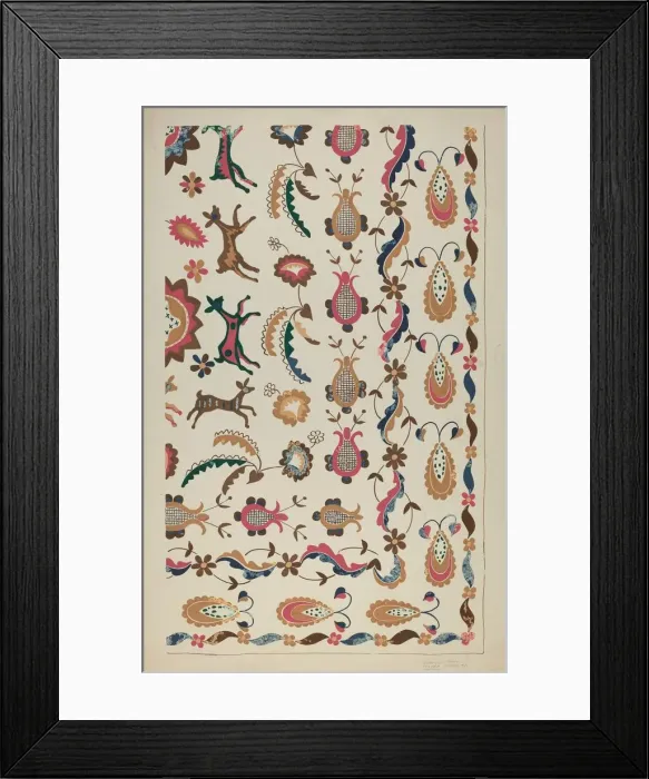 Framed Print : Colcha, 1935 / 1942. Creator: Majel G. Claflin Framed Print : Colcha, 1935 / 1942. Creator: Majel G. Claflin