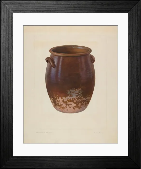 Framed Print : Large Earthen Jar, 1935  /  1942. Creator: Clyde L. Cheney