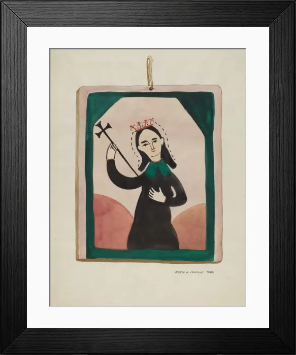 Framed Print : Retablo (Virgin), c. 1937. Creator: Majel G. Claflin Framed Print : Retablo (Virgin), c. 1937. Creator: Majel G. Claflin