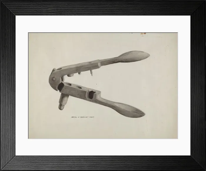 Framed Print : Bullet Mold, c. 1937. Creator: Majel G. Claflin Framed Print : Bullet Mold, c. 1937. Creator: Majel G. Claflin