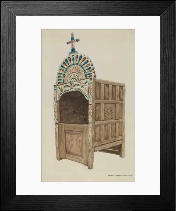 Framed Print : Confessional, 1935 / 1942. Creator: Majel G. Claflin Framed Print : Confessional, 1935 / 1942. Creator: Majel G. Claflin