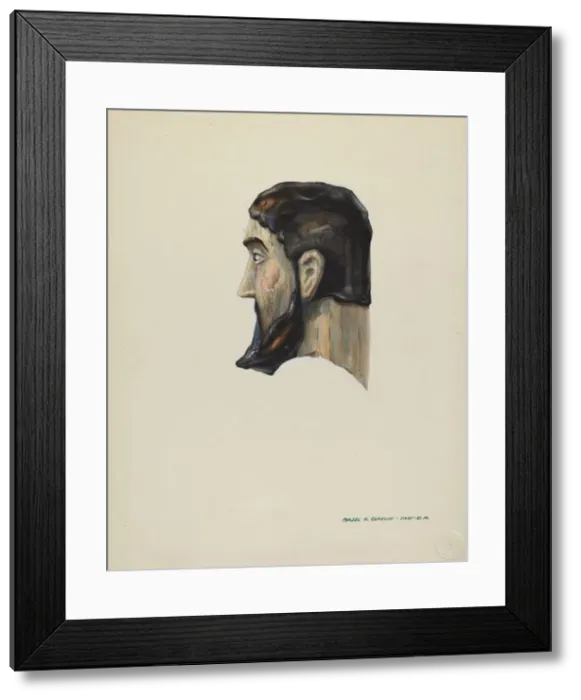Framed Print : Bulto, c. 1938. Creator: Majel G. Claflin Framed Print : Bulto, c. 1938. Creator: Majel G. Claflin
